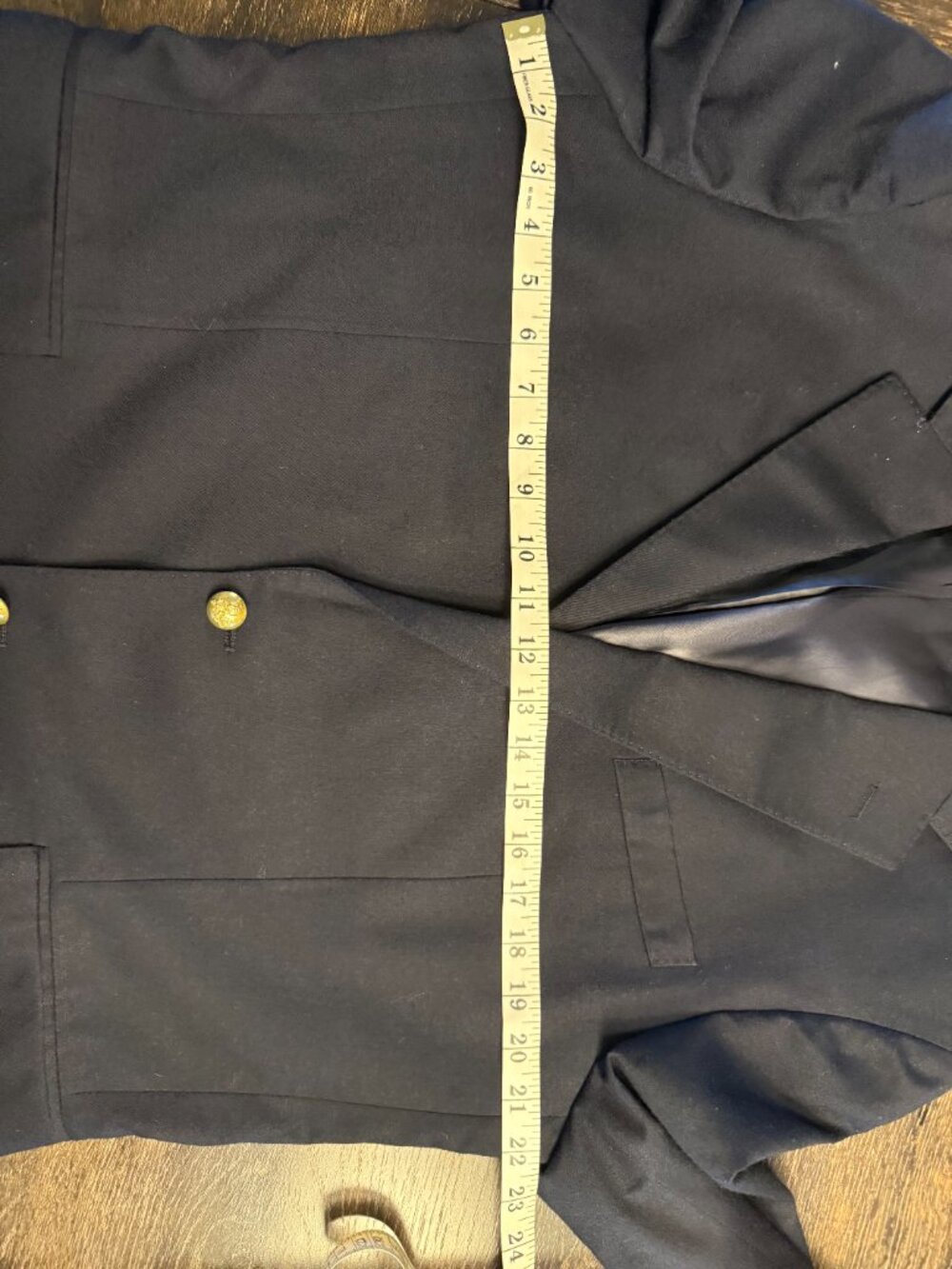 Polo Ralph Lauren Classic Fit Navy Wool Blend Blazer 44R Gold Buttons - Picture 2 of 10